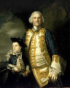 Sir Joshua Reynolds Portrait of Francis Holburne with his son, Sir Francis Holburne, 4th Baronet Spain oil painting artist